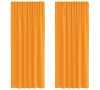 (orange, 140 x 225 cm) vidaXL Voile Curtains 2 pcs net curtain sheer curtain