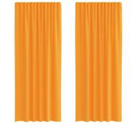 (orange, 140 x 245 cm) vidaXL Voile Curtains 2 pcs net curtain sheer curtain