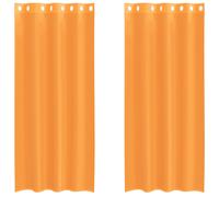 (orange, 140 x 245 cm) vidaXL Voile Curtains with Grommets 2 pcs Apple Green 140x225 cm net curtain