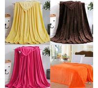 (orange, 150*200cm) 17 Colors Throw Blanket Super Soft Fleece Blanket Cozy Flannel Velvet Microfiber Blanket for Couch Bed Sofa Super Warm Comfy Blanket Lightweight