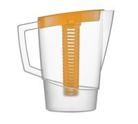 URBN-CHEF 2.2L Plastic Slim Fridge Water Juice Jug Dispenser Large Handle & Infusion Core (Orange)