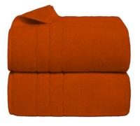(Orange) 2 Piece Egyptian Cotton Towels Large Bath Towel Sheet Super Soft Towel Bale Set