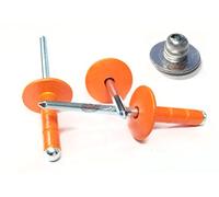 Orange 3/16" Aluminum Large Head with Steel Mandrel Multi Grip Pop Rivets Fasteners .275 - .598 Grip Range
