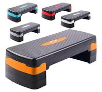 (Orange, 3 Level) Aerobic Stepper Fitness Excercise Step for Home