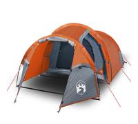 vidaXL Camping Tent Tunnel 3-Person Orange Waterproof