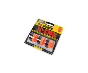 (Orange) 3x Karakal X-DRI Overwrap Super Soft Ultra Thin Racket Grip