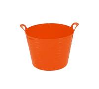 ORANGE - 42 Litre Flexi Tub Robust Versatile Multipurpose Flexible Plastic Toy Storage Container Bucket Trugs Animal Feeding Tub or Laundry Basket