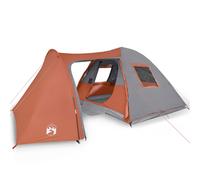 (orange, 466 x 342 x 200 cm) vidaXL Camping Tent 4 Persons Outdoor Hiking Portable Dome Tent 185T Taffeta