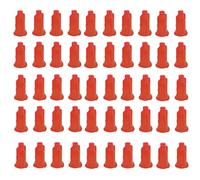Orange 50pcs Tip Cap Lock Plastic Syringe Cap Suitable for All Size Syringes