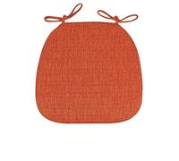 Orange,6 Pack,Chair Cushions for Dining Chairs - Kitchen Chair Cushions with Ties and Non-Slip Backing - Dining Chair Pads 40x40x3cm, Indoor Seat Cushion with Removable Cover