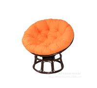 (Orange, 70*70cm) Hammock mattress bird's nest cushion round thick radar chair single cradle hanging basket cushion hanging chair