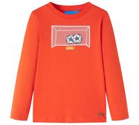 (orange, 92) Kids' T-shirt with Long Sleeves Children's T Shirt Tee Football Goal Design