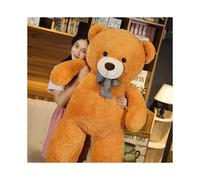 (Orange, 95cm) High Quality Giant American Bear Plush Doll Soft Stuffed Animal Teddy Bear