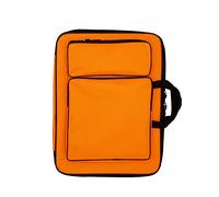 Orange, A3 Art Portfolio Case, Waterproof Drawing Board Bag with Shoulder Strap, Sketchbook Sketch Pad Storage Bag, for Palette Paints Brushes Pencils Artists' Supplies