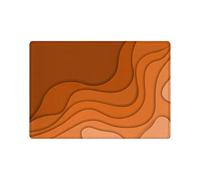 Orange Abstract Bath Mats,Wavy Shades of Orange Bath Rugs,Burnt Orange Bath Decor,Tangerine Bath Rug,Rust Colored Bath Mat 16X24 Inch