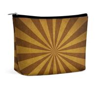 Orange Abstract Dizzy Toiletry Bag Travel Bag, Makeup Cosmetic Bag Travel Organizer for Accessories