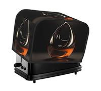 Orange Abstract Ornament Toaster Cover 2 Slice, Waterproof Bread Machine Covers with Pockets Universal Size Kitchen Small Appliance Cover with Handle, Dust and Fingerprint Protection
