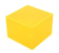Orange Acrylic Table Lamp Shade D 0.4 Inch Cube Cover | Acrylic, 1.00cm Aperture, Smooth Finish, Bedside Desk Use, Quick Install