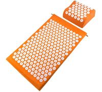 (Orange) Acupuncture Mat Pillow Set Acupressure Cushion Massage Pad