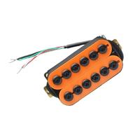 Orange Adjustable Metal Double Coil Electric Guitar Pickups Adjustable Screw Pickups Set (Color : Bridge)