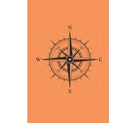 Orange and Black Compass Notebook: Allow your imagination to travel