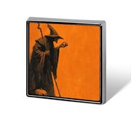 Orange And Black Medieval Halloween Vintage Witch Unisex Brooches & Pins Square Lightweight Lapel Badge Jewelry for Clothing Shawl Hat