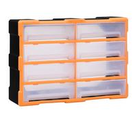 vidaXL Multi-drawer Organiser with 8 Big Drawers 52x16x37 cm