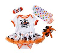 Orange and Black Witch Costume for Girls Halloween Witch Dress Halloween Costumes for Girls Boys Costume Girl Child Outfit Carnival Birthday Party Magician Performance Clothes