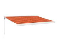 (orange and brown, 350 x 250 cm) vidaXL Manual Cassette Awning Retractable Window Canopy Shade Patio Awning