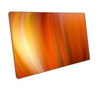 Orange And Golden Toned Smooth Streaks Abstract Digitally Created Artwork Wall Art Print On Canvas Picture For Home Office Decor 61x41cm (24x16In)