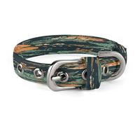 Orange and Green Flowers Dog Collar Classic Adjustable Pet Collar Soft and Fancy,Dog Collars Easy Clean and Comfortable for Small Medium Dogs Pet Supplies Accessories