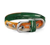 Orange and Green Pattern Dog Collar Classic Adjustable Pet Collar Soft and Fancy,Dog Collars Easy Clean and Comfortable for Small Medium Dogs Pet Supplies Accessories