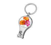 Orange and Pink Cosmos Flowers Nail Clippers Toenail Clipper Cutters Professional Nail Trimmer Nail Cuticle Cutter for Women Men