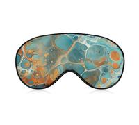 Orange and Turquoise Sleeping Mask, Light Blocking Eye Mask, Comfortable and Soft, Eye Cover with Elastic Band, Suitable for Men and Women, Suitable for Travel/Sleeping