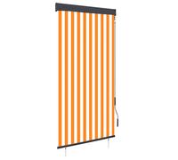 (orange and white, 100 x 250 cm) vidaXL Outdoor Vertical Roller Blind 60cm Balcony Shade Screen Multi Colours