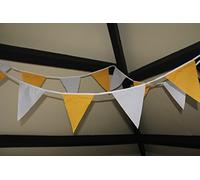 Orange and White Bunting - 10m Single Sided Bunting