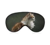 Orange and White Cat Sleep Mask Eye Mask Eye Masks for Sleep Sleep Masks for Women Men Travel Eye Mask Adjustable Sleeping Mask Sleep Mask Blackout Cute Sleep Mask