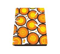 Orange and Yellow Circles Notebook A5, Pu Leather A5 Notebooks, Lined Paper Boys Notebook 180Pages/90Sheets, Notepad for Meeting, Exercise Books for Women, Office Paper Products Women Man