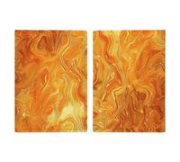 Orange And Yellow Lava Passport Holder, ID Card Protector Case Passport Holder with Slot Passports Travel Wallet Document Cover for Women And Men