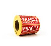 Orange Ants 1000 PCS Fragile Handle with Care Label, Fragile Warning Sticker Roll for Shipping. 90mm*30mm (3.54 x 1.18in)