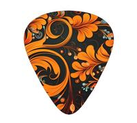 Orange arabesque Guitar paddles, bass guitar, electric guitar or Hawaii four strings (12 packs, thin, medium, heavy)