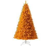 Orange Artificial Christmas Xmas Tree 150/180/210/240cm Artificial PVC Christmas Xmas Tree Shopping Mall Business Scene Decoration (Color : Orange, Size : 210cm(82.6inches))
