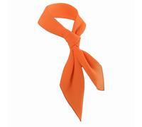 Orange Ascot Fred Neck Scarf Vintage Chiffon Bandana Costume Accessories