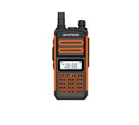 (Orange, AU Plug) 5W 1800mAh UV Dual Three Band Two-way Handheld Radio Walkie Talkie 128 Channels Sea Land LED Flashlight Outdoor Intercom Civilian Interphone