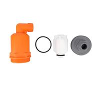 Orange Automatic Air Vent Valve, High Hardness PP Exhaust Valve with G1/2 Top and G1 Bottom Thread, High Flow Rate for Residential and Industrial Systems (Fast Type 6632A PP)