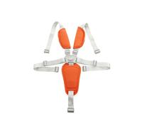 (orange) Baby Harness For Pushchair Dinner Chair Highchair 5 Points Safety Belt Length Adjust PU Leather Shoulder Crotch PAD Universal