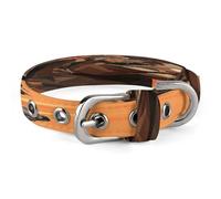 Orange Background with Horse Head Dog Collar Classic Adjustable Pet Collar Soft and Fancy,Dog Collars Easy Clean and Comfortable for Small Medium Dogs Pet Supplies Accessories