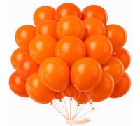 Orange Balloons 10 inch Pack of 25 Vibrant Latex Party Decorations for Birthday Halloween Autumn Celebration Small Round Balloons For Baby Shower Wedding Anniversary