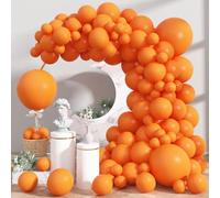 Orange Balloons, 113Pcs Matte Orange Balloon Arch Garland Kit Different Sizes, 5/10/12/18In Latex Balloons for Birthday Carnival Halloween Wedding Thanksgiving Party Decorations