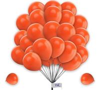 Orange Balloons - Plain Round 10 Inch for Birthday Parties Pack of 50 Latex Balloons for Kids, Baby Showers, Engagement & Wedding Celebrations